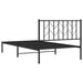 Cadru de pat din metal cu tăblie, negru, 107x203 cm - WALTI WALTI