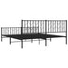 Cadru pat metalic cu tăblii de cap/picioare, negru, 183x213 cm - WALTI WALTI