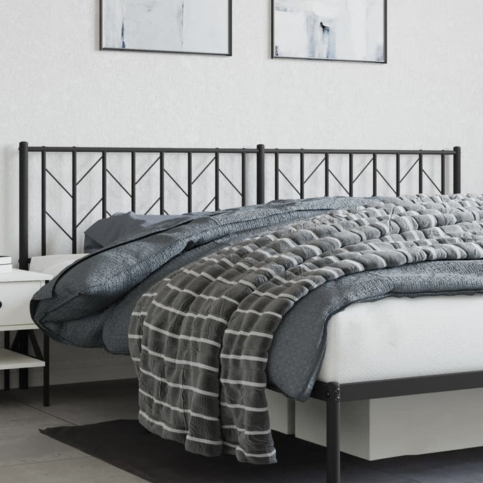 Tăblie de pat de schimb metalică, negru, 200 cm WALTI