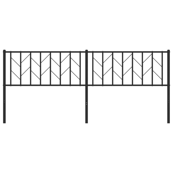 Tăblie de pat de schimb metalică, negru, 200 cm WALTI