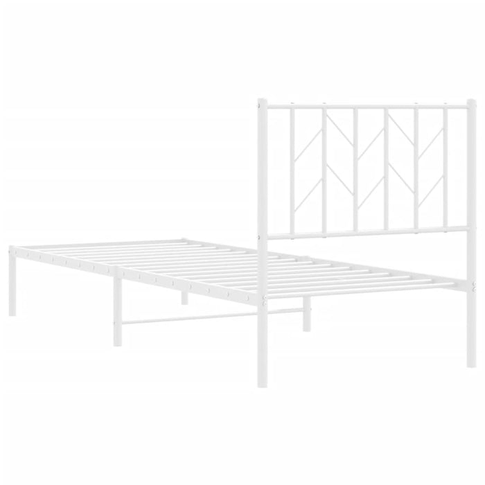 Cadru de pat metalic cu tăblie, alb, 80x200 cm - WALTI WALTI