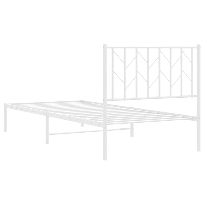 Cadru pat metalic cu tăblie, alb, 90x200 cm - WALTI WALTI