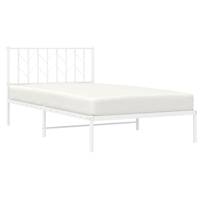 Cadru de pat din metal cu tăblie, alb, 107x203 cm - WALTI WALTI
