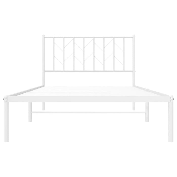 Cadru de pat din metal cu tăblie, alb, 107x203 cm - WALTI WALTI