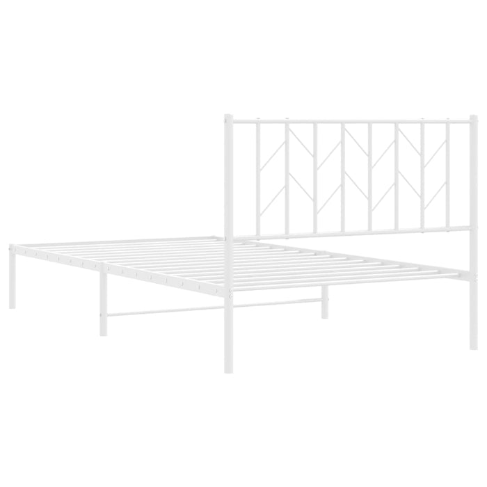 Cadru de pat din metal cu tăblie, alb, 107x203 cm - WALTI WALTI