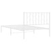 Cadru de pat din metal cu tăblie, alb, 107x203 cm - WALTI WALTI