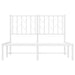 Cadru de pat metalic cu tăblie, alb, 120x200 cm - WALTI WALTI