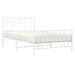 Cadru de pat metalic cu tăblie de cap/picioare- alb 107x203 cm - WALTI WALTI