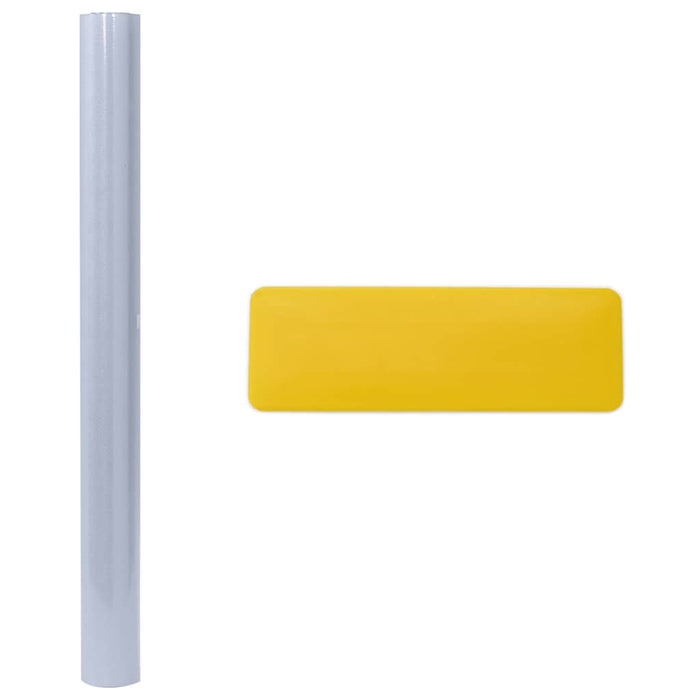 Folie fereastră, 5 buc., statică/mată, gri, PVC WALTI
