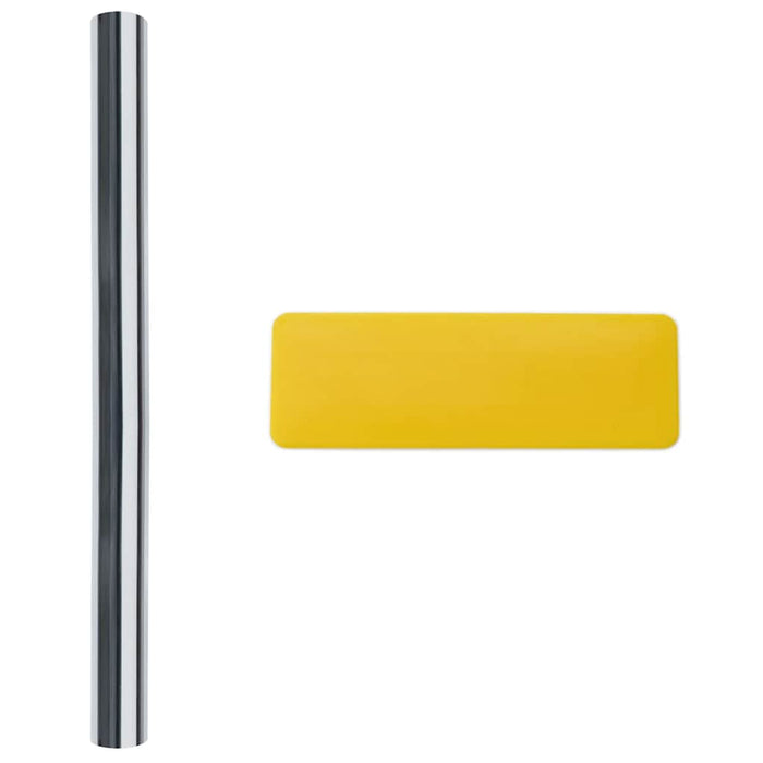 Folie solară, 3 buc., efect reflectorizant static argintiu, PVC WALTI