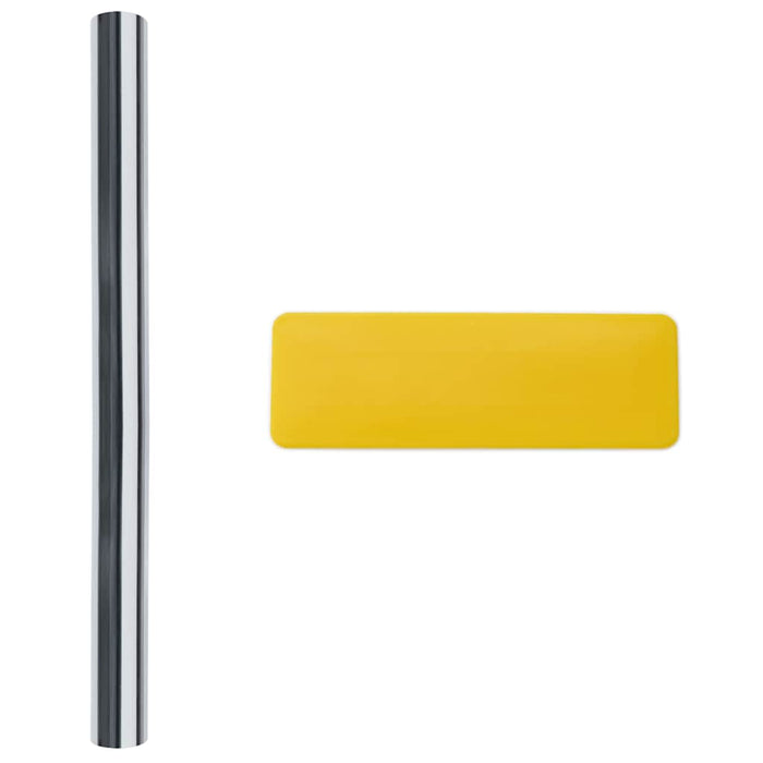 Folie solară, 5 buc., efect reflectorizant static argintiu, PVC WALTI