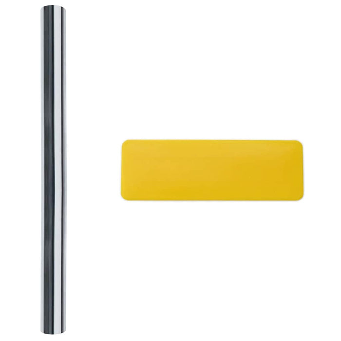 Folie solară, 5 buc., efect reflectorizant static argintiu, PVC WALTI