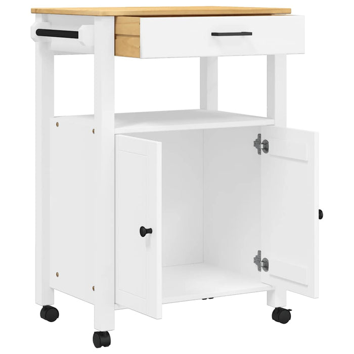 Cărucior de bucătărie „MONZA”, 60x40x88,5 cm, lemn masiv de pin - WALTI WALTI