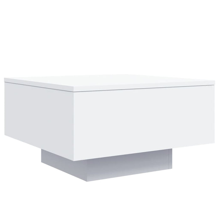 Măsuță de cafea cu lumini LED, alb, 55x55x31 cm - WALTI WALTI