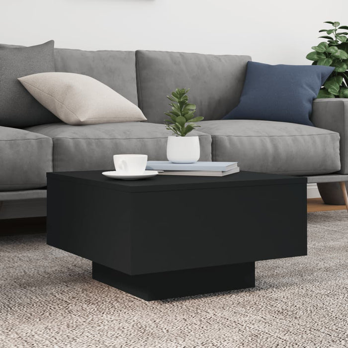 Măsuță de cafea cu lumini LED, negru, 55x55x31 cm - WALTI WALTI