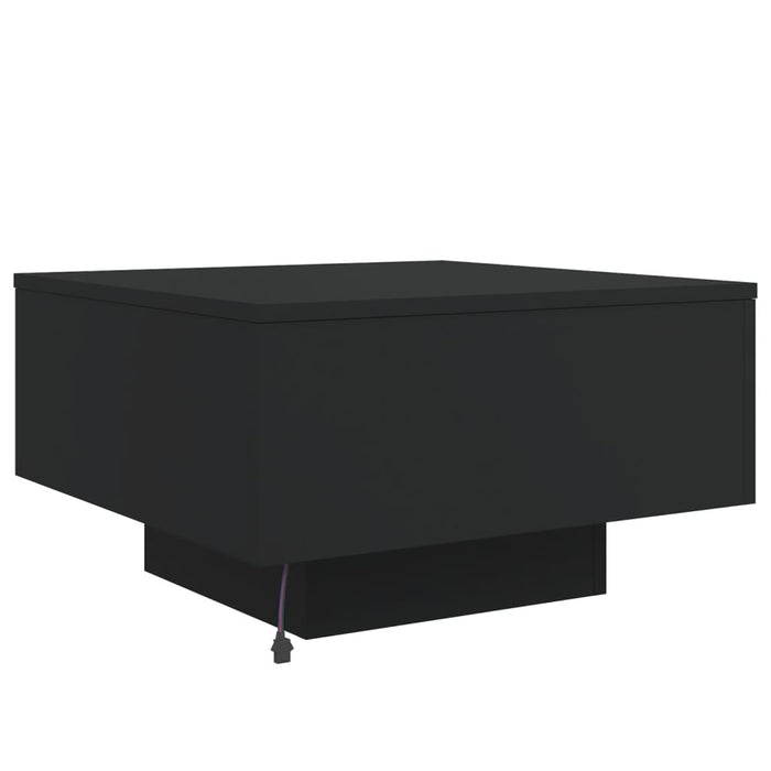 Măsuță de cafea cu lumini LED, negru, 55x55x31 cm - WALTI WALTI