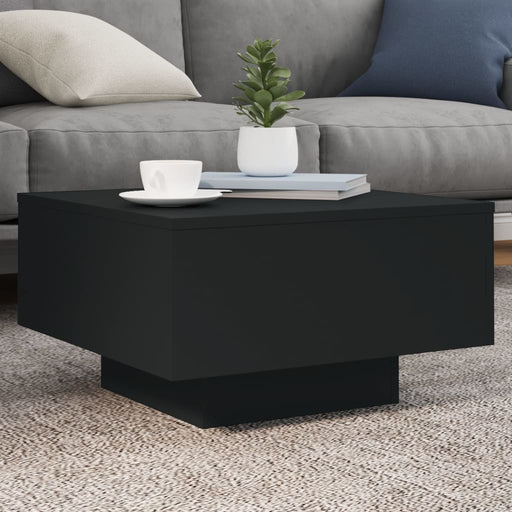 Măsuță de cafea cu lumini LED, negru, 55x55x31 cm - WALTI WALTI