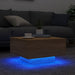 Măsuță de cafea cu lumini LED, stejar sonoma, 55x55x31 cm - WALTI WALTI