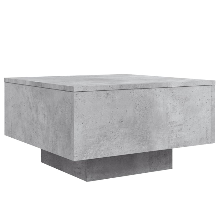 Măsuță de cafea cu lumini LED, gri beton, 55x55x31 cm - WALTI WALTI