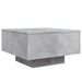 Măsuță de cafea cu lumini LED, gri beton, 55x55x31 cm - WALTI WALTI
