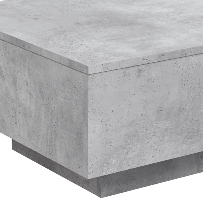 Măsuță de cafea cu lumini LED, gri beton, 55x55x31 cm - WALTI WALTI