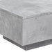 Măsuță de cafea cu lumini LED, gri beton, 55x55x31 cm - WALTI WALTI