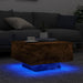 Măsuță de cafea cu lumini LED, stejar fumuriu, 55x55x31 cm - WALTI WALTI