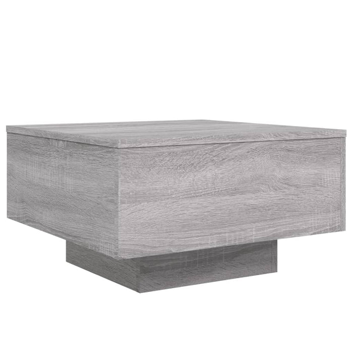 Măsuță de cafea cu lumini LED, gri sonoma, 55x55x31 cm - WALTI WALTI