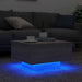 Măsuță de cafea cu lumini LED, gri sonoma, 55x55x31 cm - WALTI WALTI