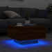 Măsuță de cafea cu lumini LED, stejar maro, 55x55x31 cm - WALTI WALTI