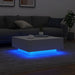 Măsuță de cafea cu lumini LED, alb, 80x80x31 cm - WALTI WALTI