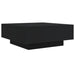 Măsuță de cafea cu lumini LED, negru, 80x80x31 cm - WALTI WALTI