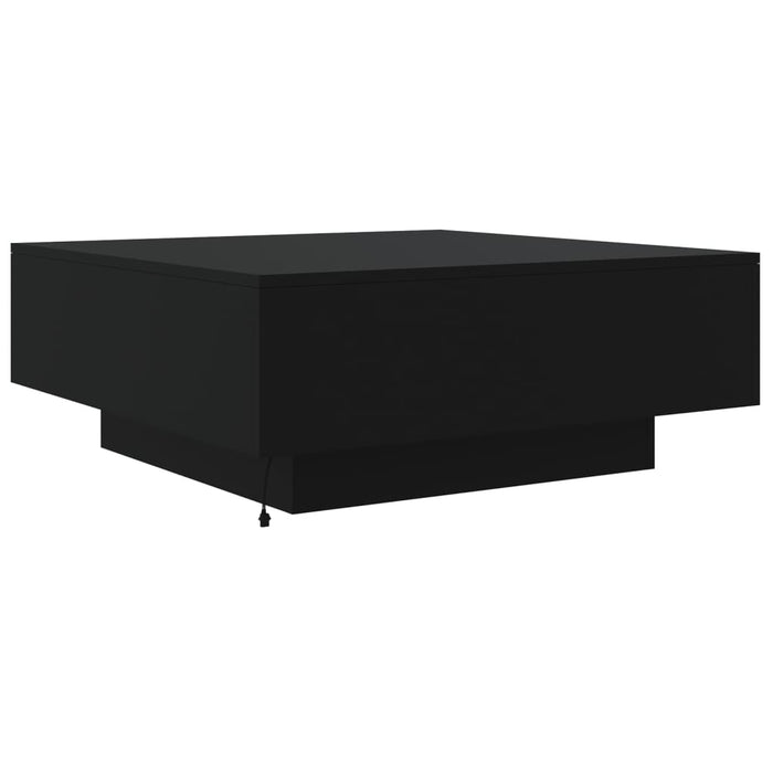 Măsuță de cafea cu lumini LED, negru, 80x80x31 cm - WALTI WALTI