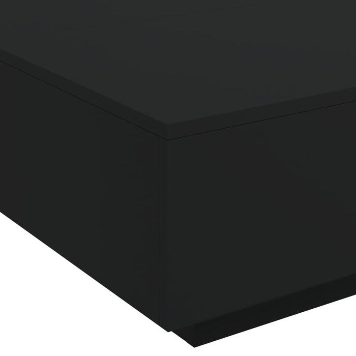 Măsuță de cafea cu lumini LED, negru, 80x80x31 cm - WALTI WALTI