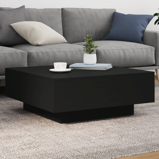 Măsuță de cafea cu lumini LED, negru, 80x80x31 cm - WALTI WALTI