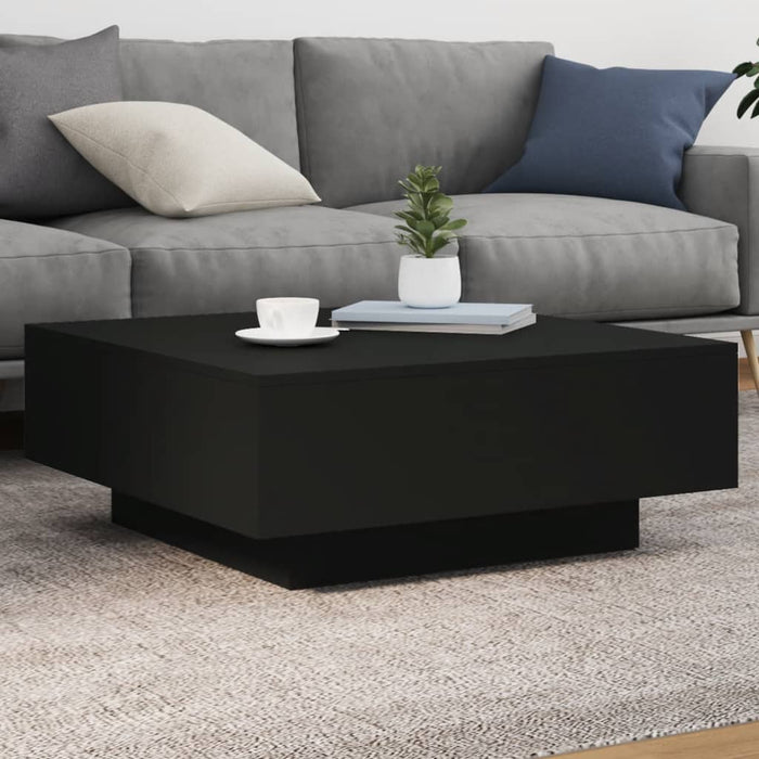 Măsuță de cafea cu lumini LED, negru, 80x80x31 cm - WALTI WALTI