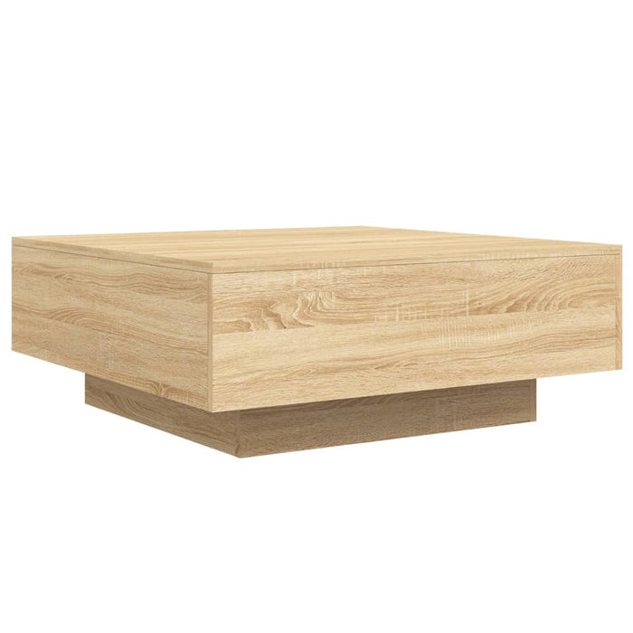Măsuță de cafea cu lumini LED, stejar sonoma, 80x80x31 cm - WALTI WALTI