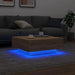 Măsuță de cafea cu lumini LED, stejar sonoma, 80x80x31 cm - WALTI WALTI