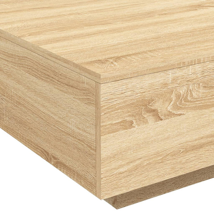 Măsuță de cafea cu lumini LED, stejar sonoma, 80x80x31 cm - WALTI WALTI