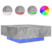 Măsuță de cafea cu lumini LED, gri beton, 80x80x31 cm - WALTI WALTI
