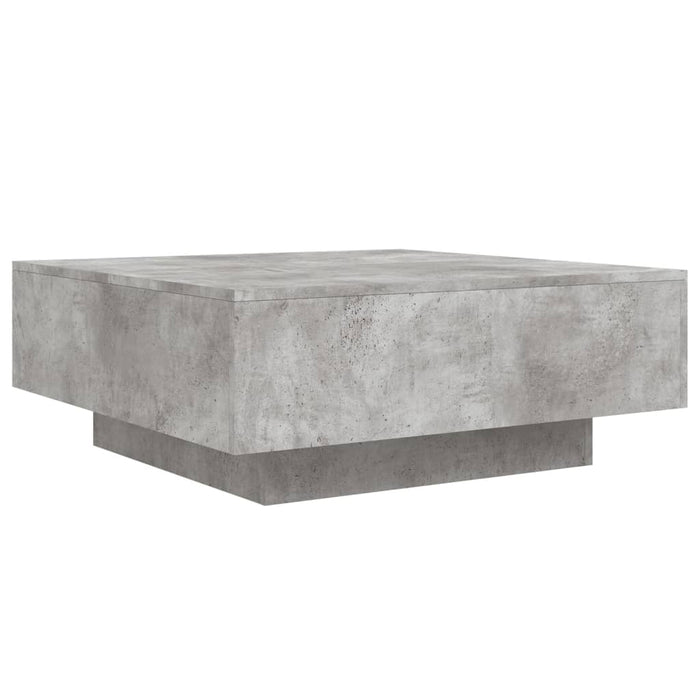 Măsuță de cafea cu lumini LED, gri beton, 80x80x31 cm - WALTI WALTI