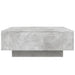 Măsuță de cafea cu lumini LED, gri beton, 80x80x31 cm - WALTI WALTI