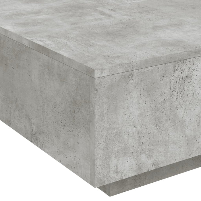 Măsuță de cafea cu lumini LED, gri beton, 80x80x31 cm - WALTI WALTI