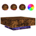Măsuță de cafea cu lumini LED, stejar fumuriu, 80x80x31 cm - WALTI WALTI