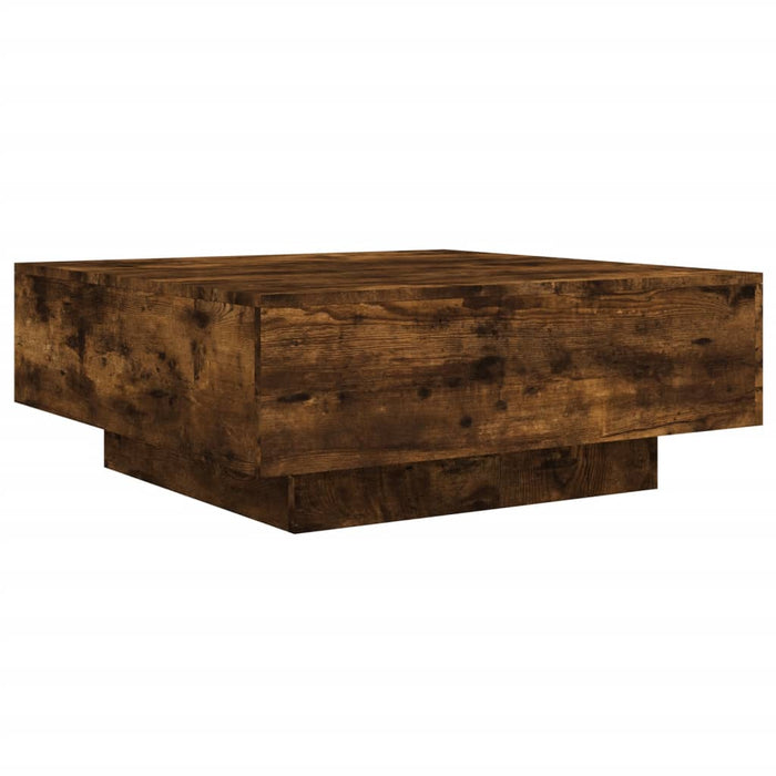 Măsuță de cafea cu lumini LED, stejar fumuriu, 80x80x31 cm - WALTI WALTI