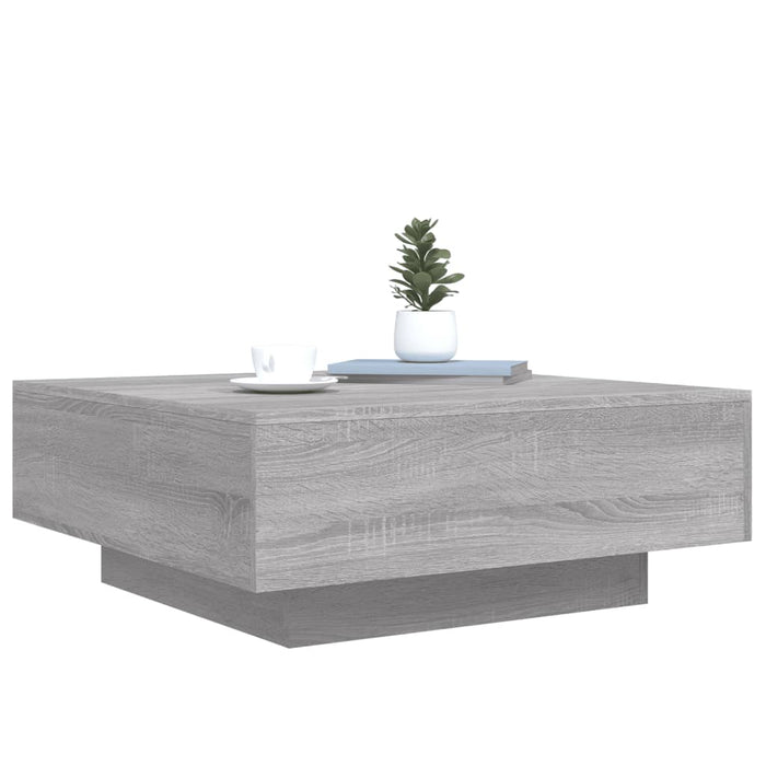 Măsuță de cafea cu lumini LED, gri sonoma, 80x80x31 cm - WALTI WALTI