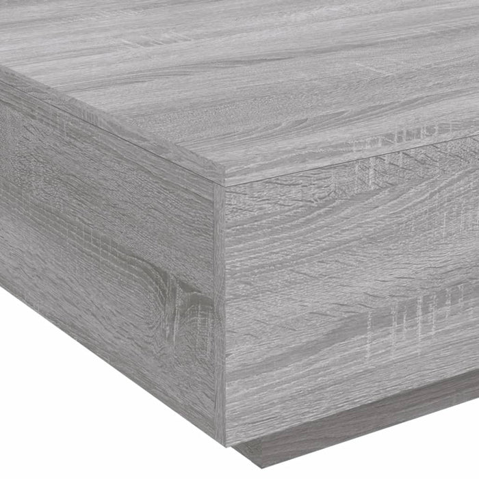 Măsuță de cafea cu lumini LED, gri sonoma, 80x80x31 cm - WALTI WALTI