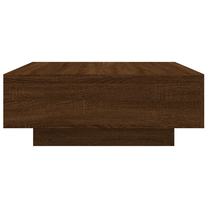 Măsuță de cafea cu lumini LED, stejar maro, 80x80x31 cm WALTI