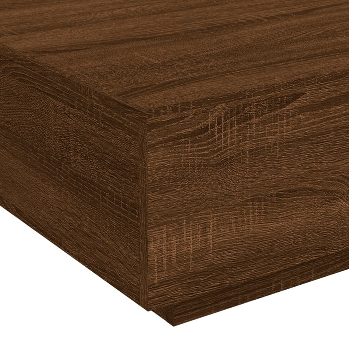 Măsuță de cafea cu lumini LED, stejar maro, 80x80x31 cm WALTI