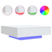 Măsuță de cafea cu lumini LED, alb, 100x100x31 cm - WALTI WALTI